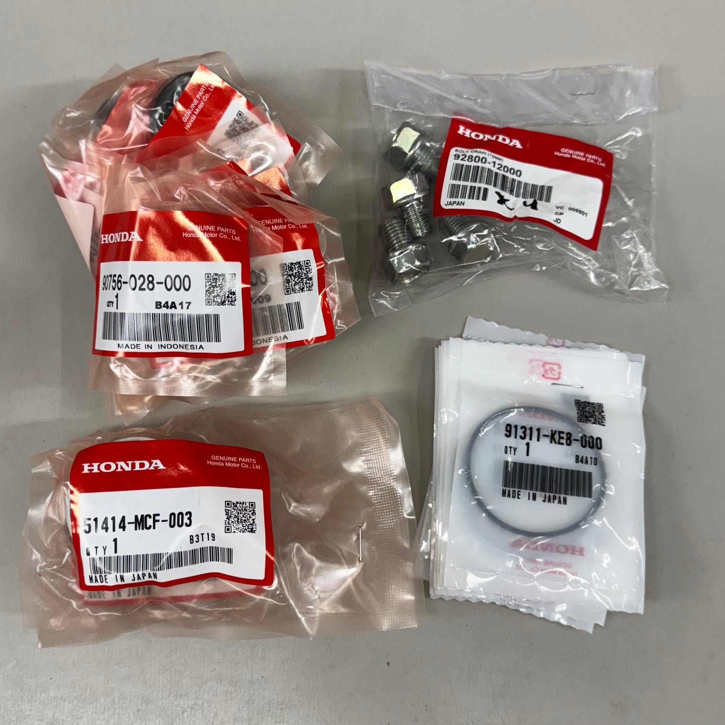 HONDA (123 PACK) Assorted Motorcycle Parts Genuine OEM