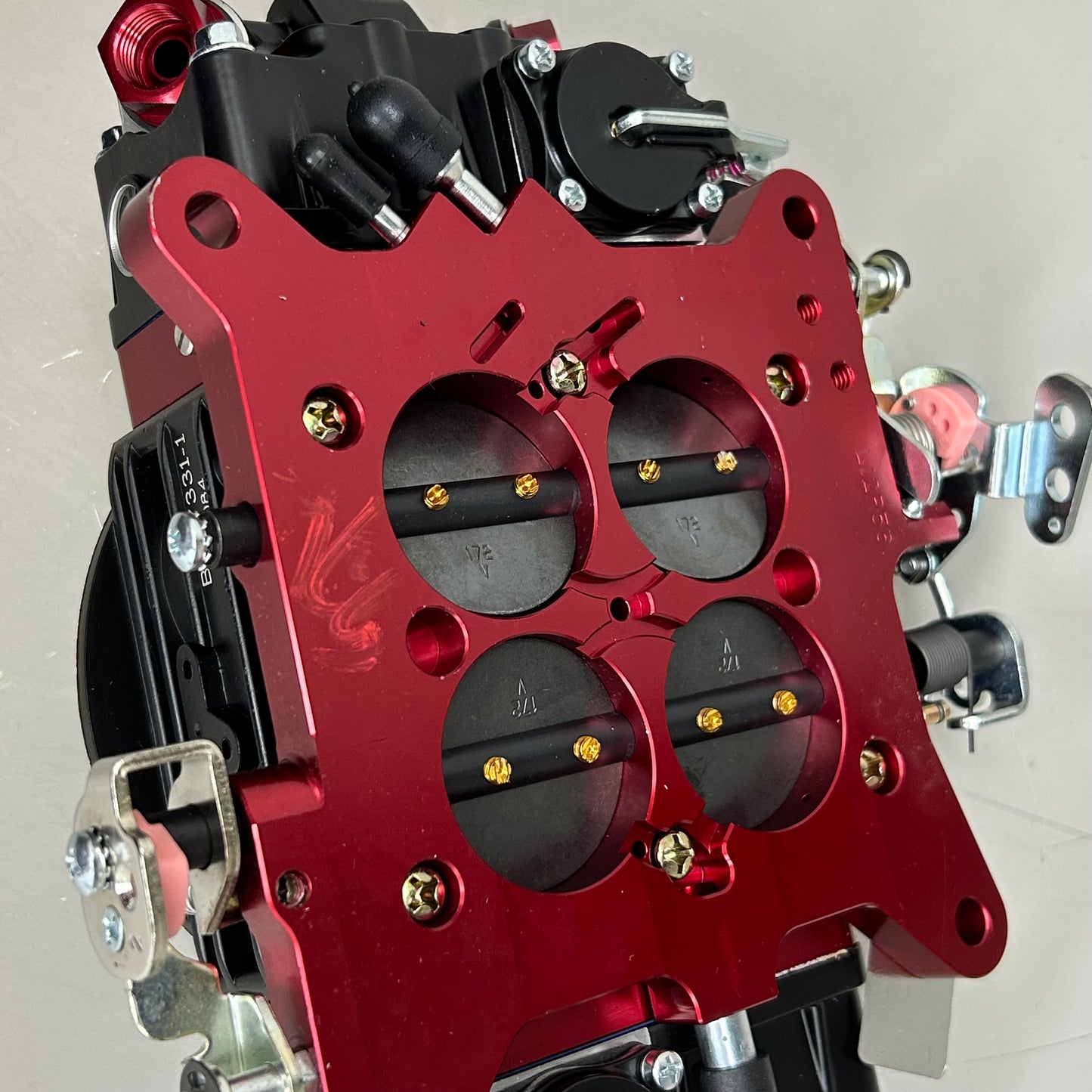 BRAWLER Race Carburetor Mechanical Secondary Red/Black BR67331-1