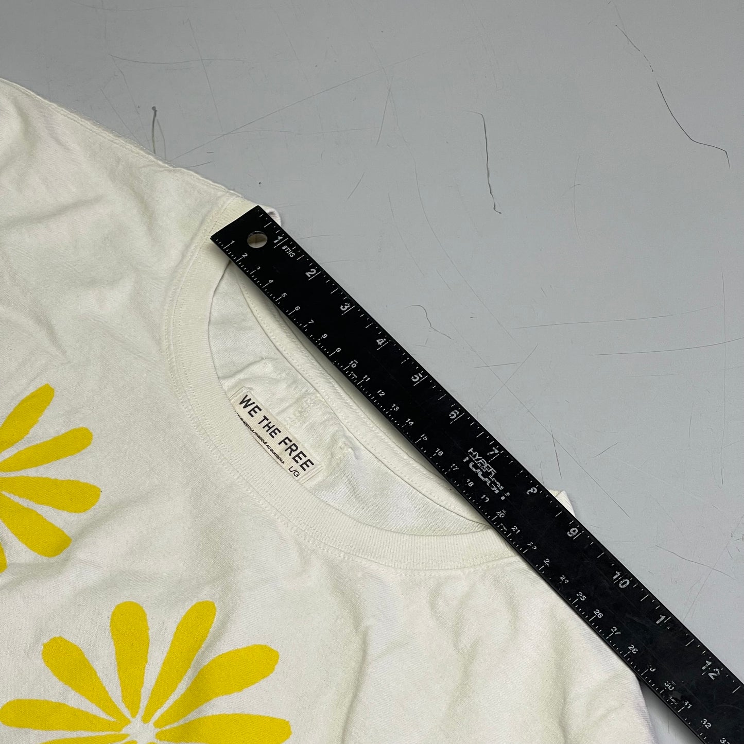 FREE PEOPLE We The Free "Sunshine Smiles" Tee LARGE White