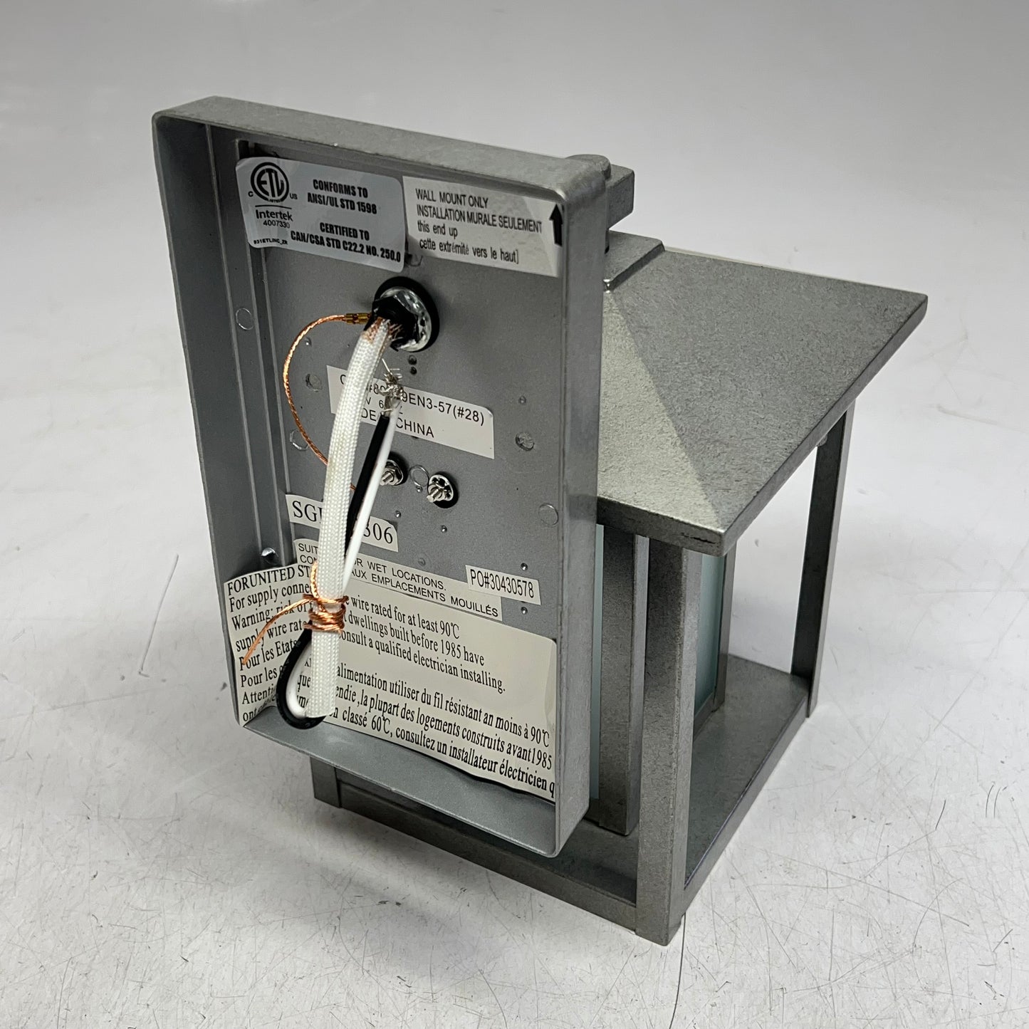 GENERATION LIGHTING  1-light Outdoor Wall Mount Lantern 3000K Grey 89029EN3-57