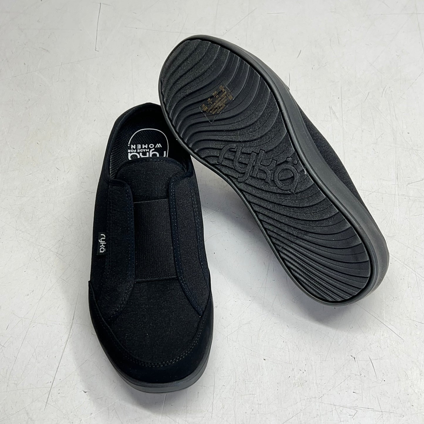 RYKA Washable Athletic Mules Lounge Comfort Sneakers Women's Sz 10W Black