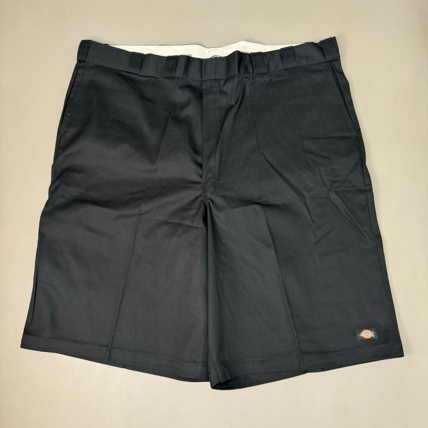 DICKIES Loose Fit Twill Work Shorts 13" Inseam Men's Sz 50 Black 42283BK