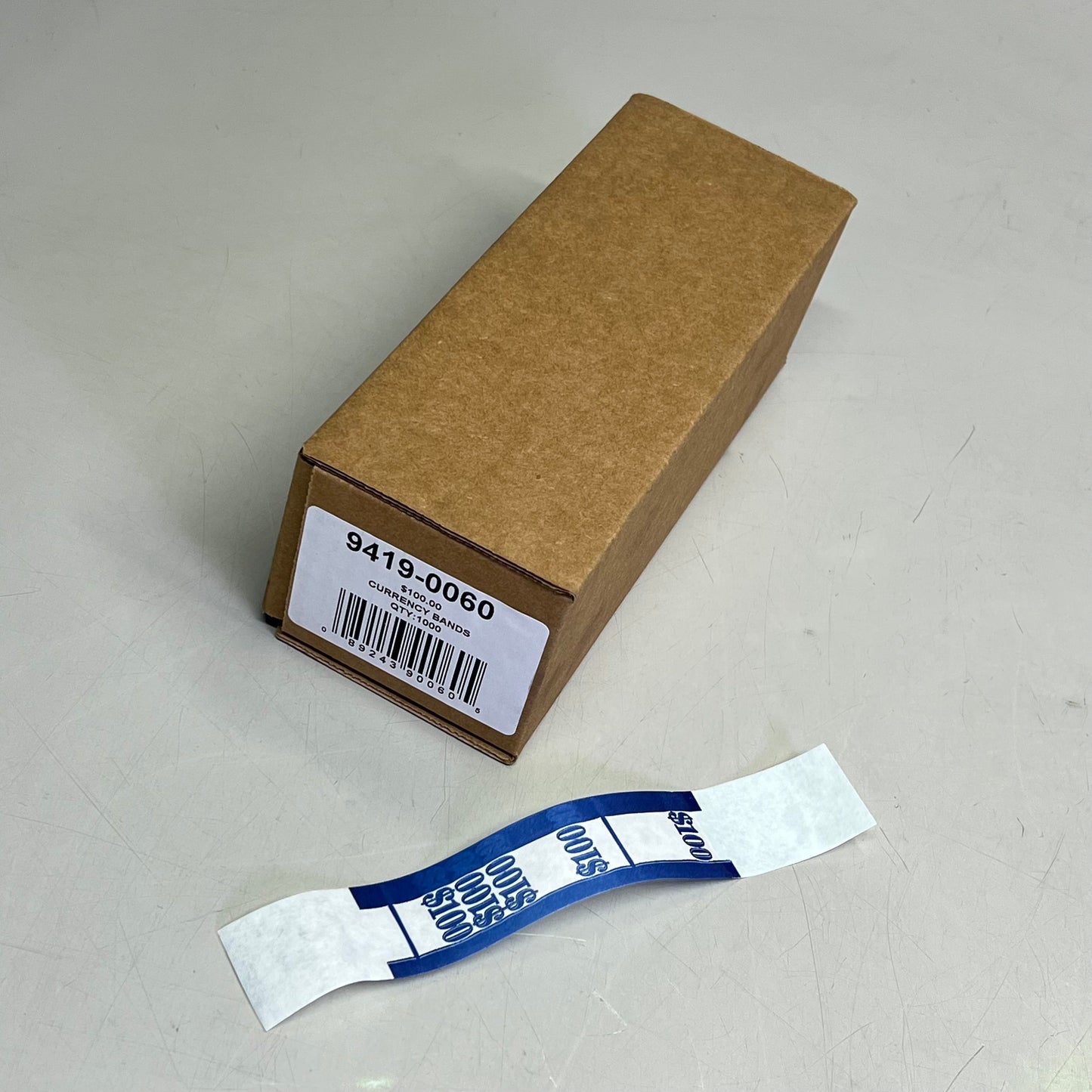 ZA@ PM COMPANY (1000 PACK) Currency Bands $100.00 Blue 9419-0060 I