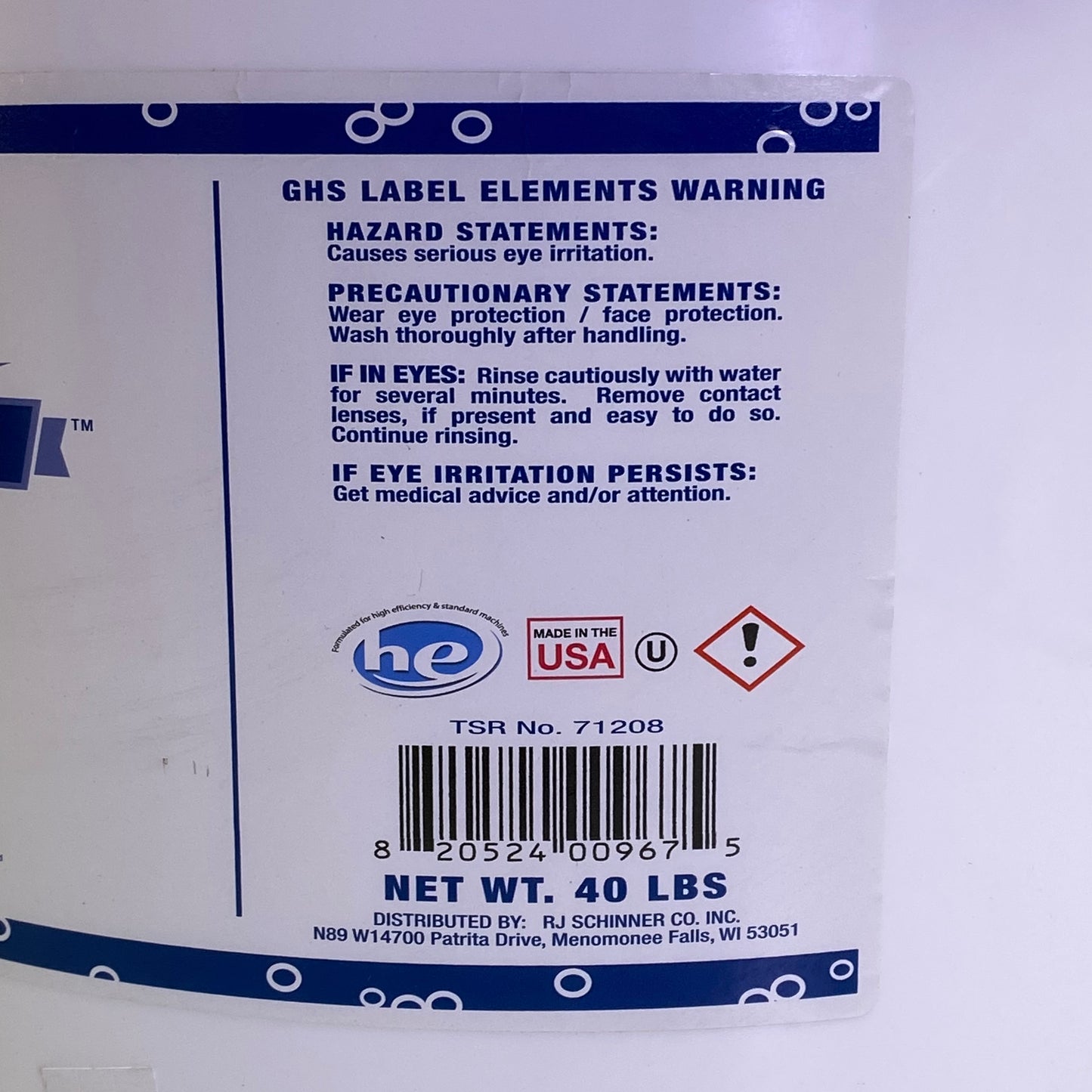 PERFORMANCE PLUS Powder Laundry Detergent 40Lbs White 71208