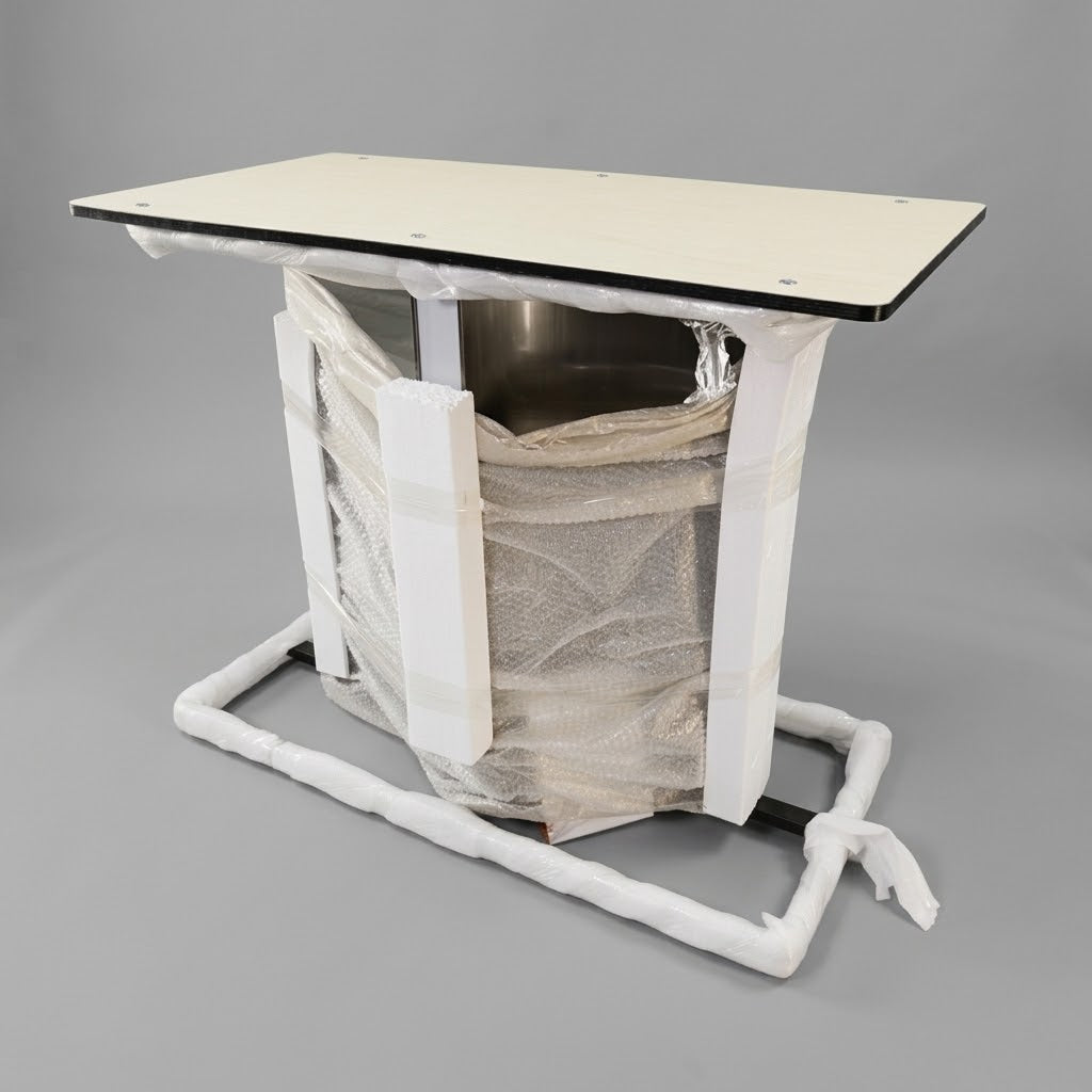 Sintered Stone Dining Table Sz 36"L x 18.5"W x 31"H Metallic Grey