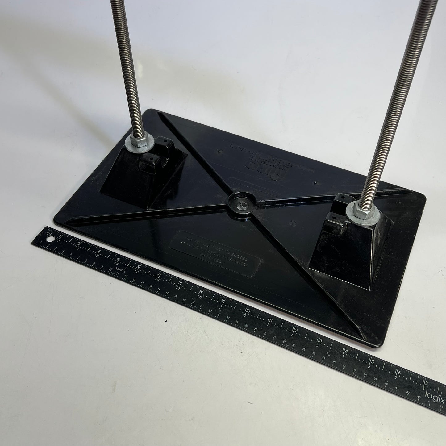 MIRO 12 Base Strut 12 Strut Rooftop Pipe Support 9"x15 1/4" Black 12-BS-12