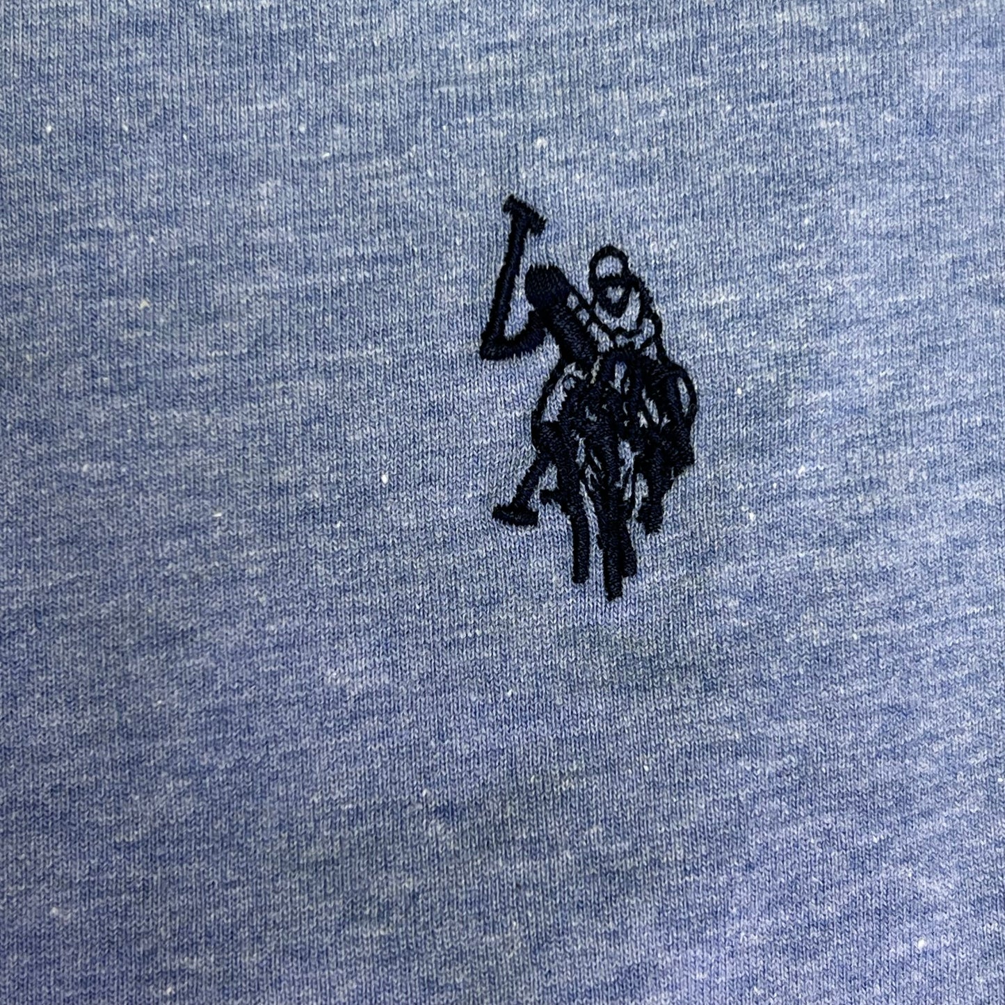 ZA@ U.S. POLO ASSN V-Neck Short Sleeve Tee Shirt Men's Sz XS Sedona Heather Blue