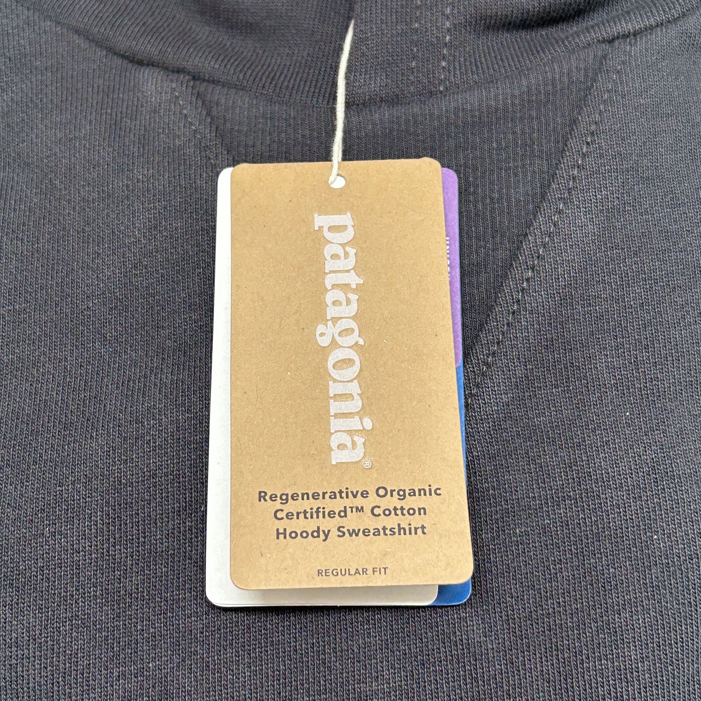 PATAGONIA Regenerative Organic Cotton Hoody Sweatshirt Sz M Ink Black (New)