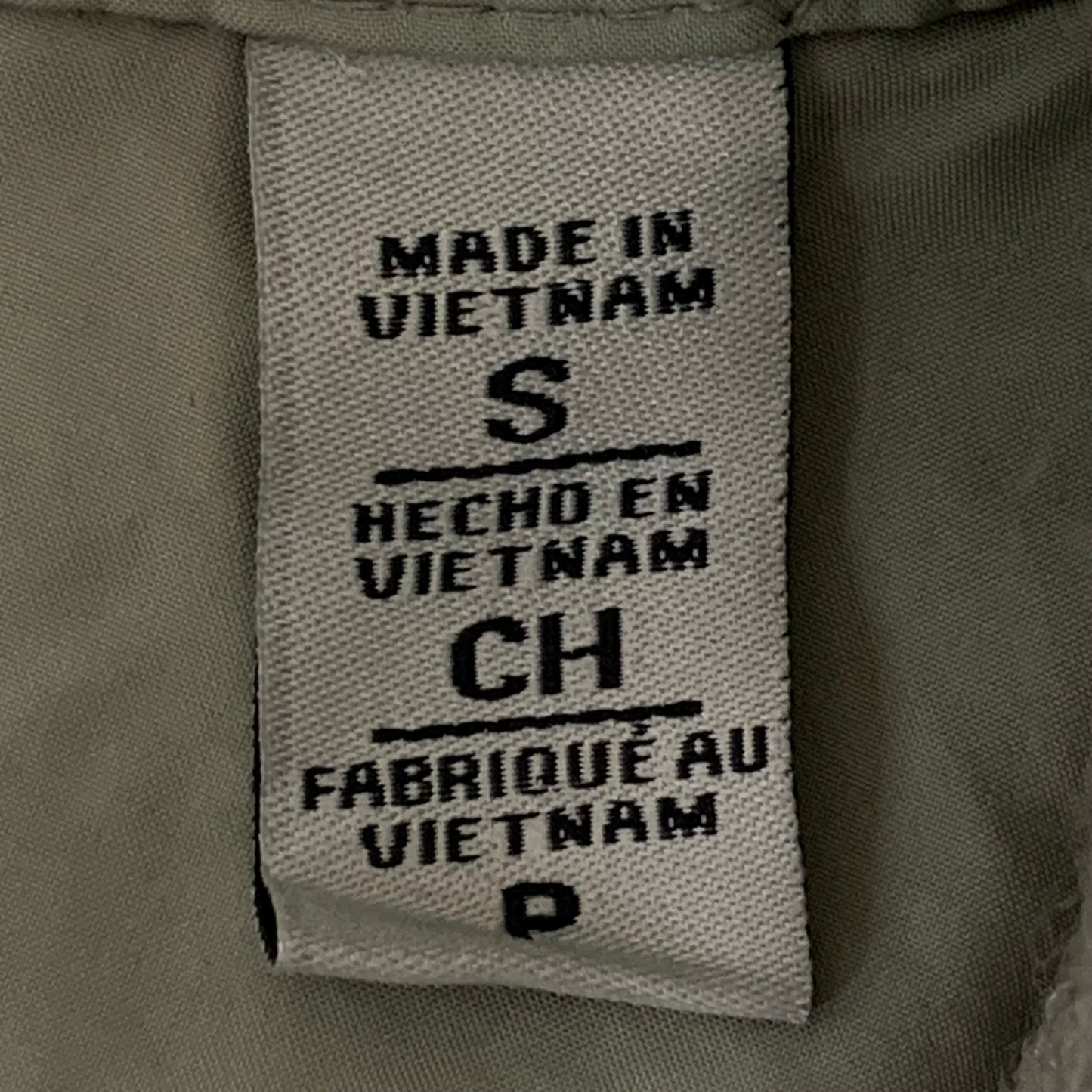 LEVI'S Front Button Cropped Jacket W/ Laydown Collar Women's Small Tea Green 595450040