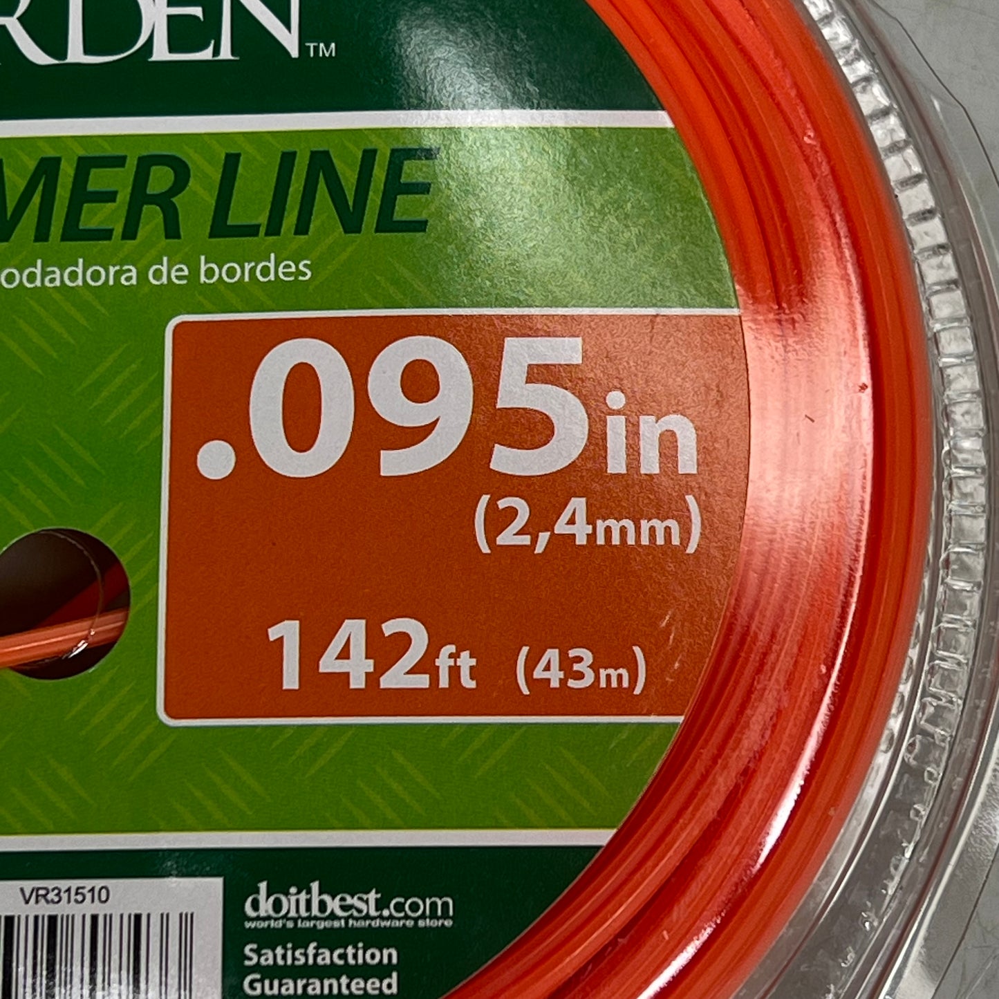 ZA@ BEST GARDEN (2 PACK) Trim Line 7-Point Star Shape .095"142' Bright Orange 757950