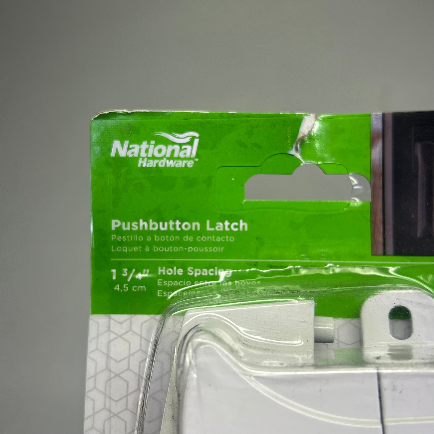 NATIONAL HARDWARE Zinc Pushbutton Latch For 5/8 to 2" Thick door White N213-074