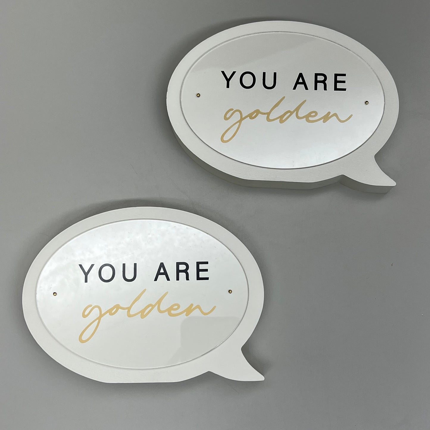 ASHLAND (2 PACK) You Are Golden 7" Tabletop Sign White & Gold 734486