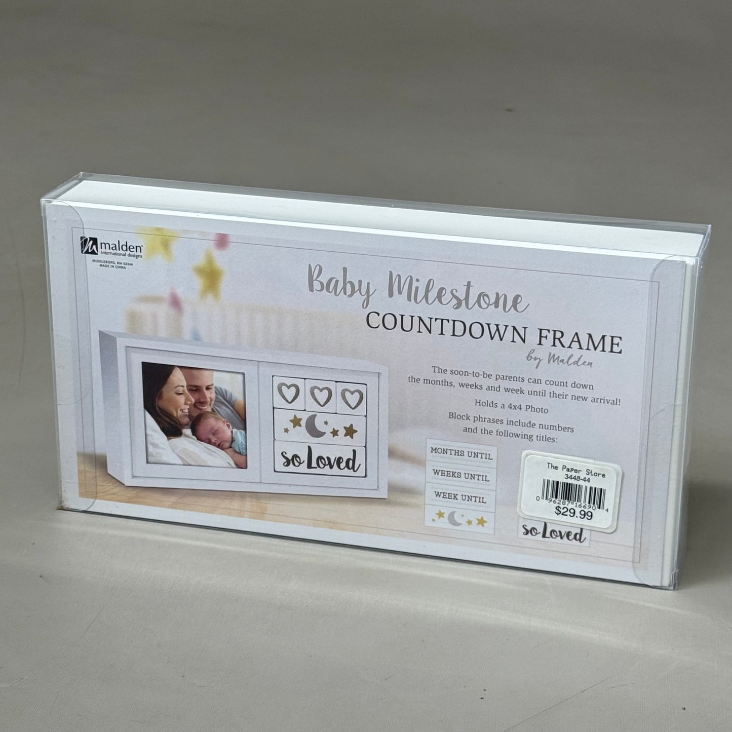 MALDEN International Designs Baby Countdown Blocks White