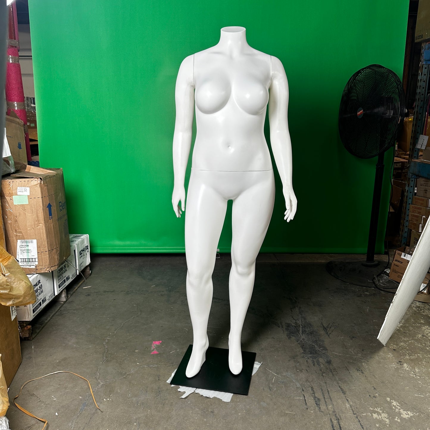 Natasha.16 Female Mannequin White/Black Base 65"T