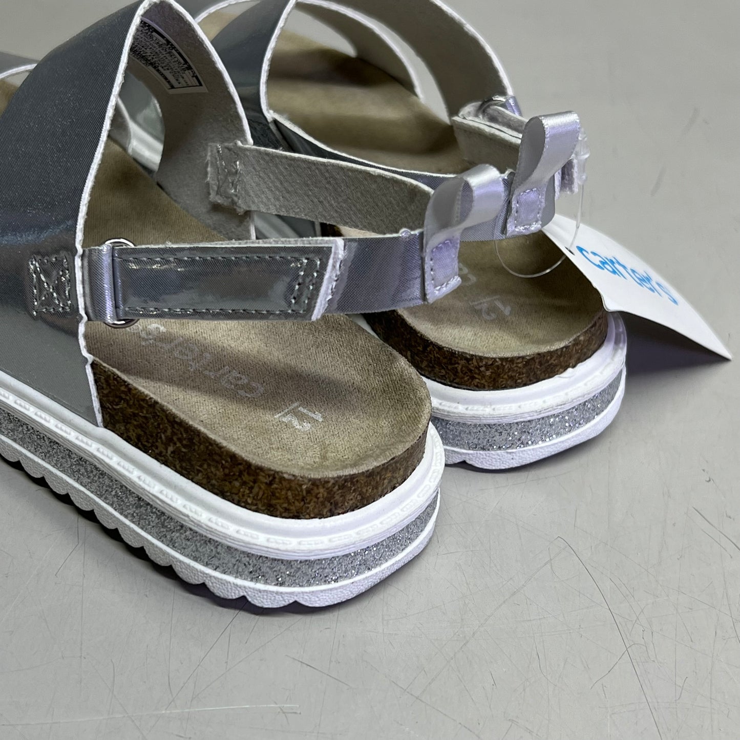CARTER'S Carlyle Toddlers Back Strap Sandal Girl's Sz 12 Silver CS21Y01B