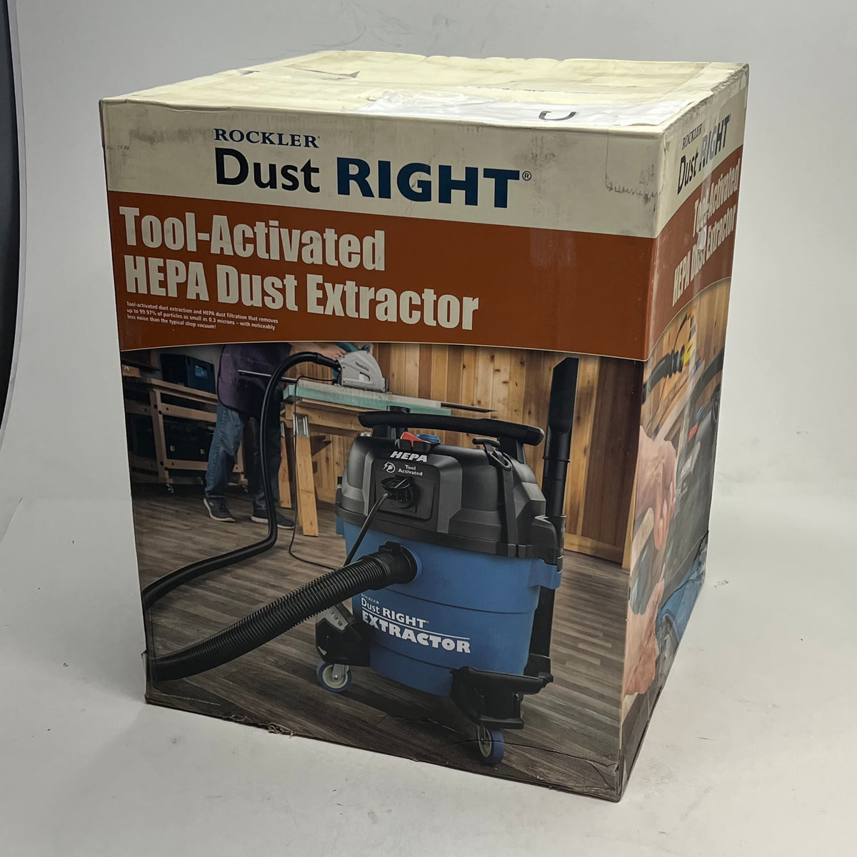 ROCKLER Dust Right Tool Activated Hepa Dust Extractor 9 Gal Blue/Black 75041
