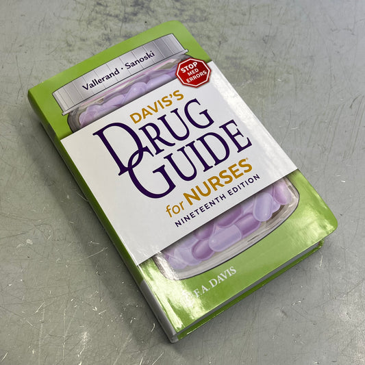 DAVIS'S DRUG GUIDE FOR NURSES 19TH EDITION  Paperback Book Medication Reference