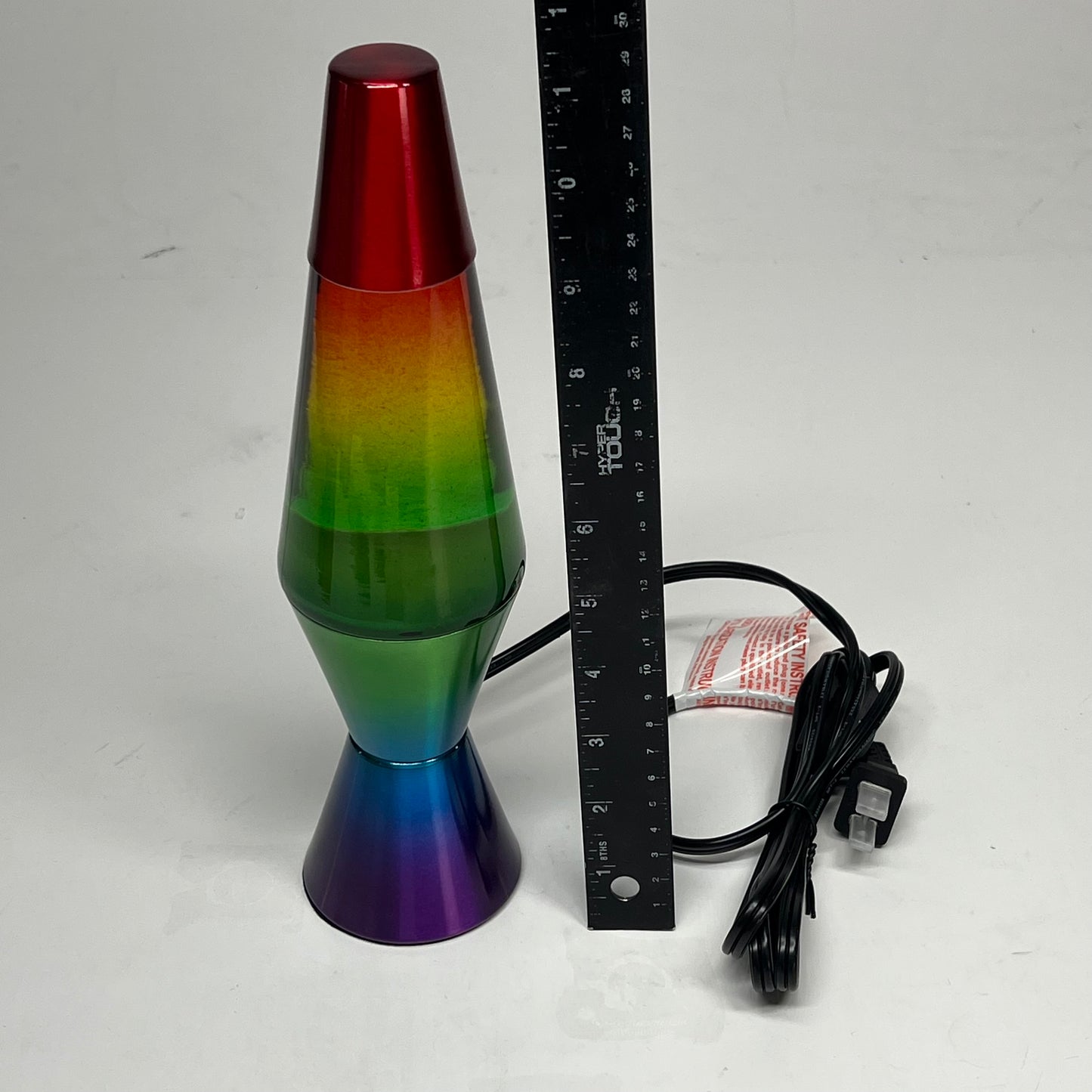 SCHYLING Accent Lava Lamp Illuminate Your Mood 11.5" Rainbow Liquid & Base 1982