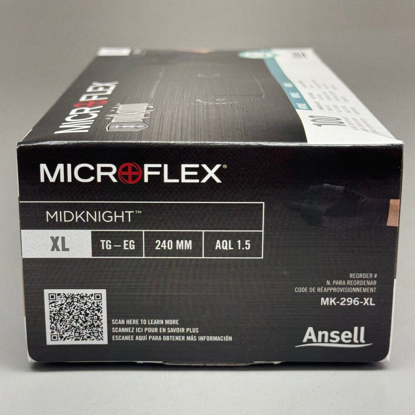 MICROFLEX (100 Pack) Midknight Nitrile Disposable Gloves Size: XL MK-296-XL