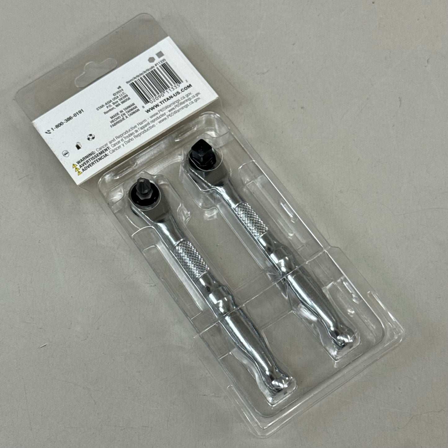 TITAN (2 Piece) Micro Series Ratchet & Bit Driver 1/4" Dr. x 4-1/8" Long 11335