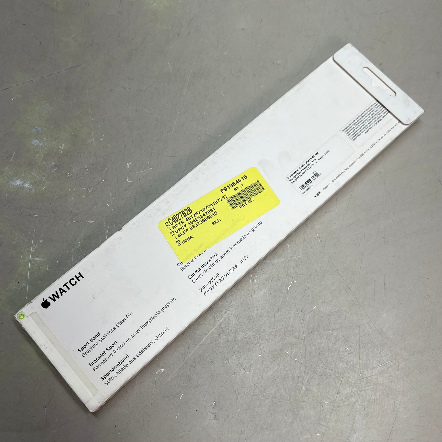 APPLE Watch Durable & Soft Sport Band  S/M (46mm) Black 3L113AM/A (Return)