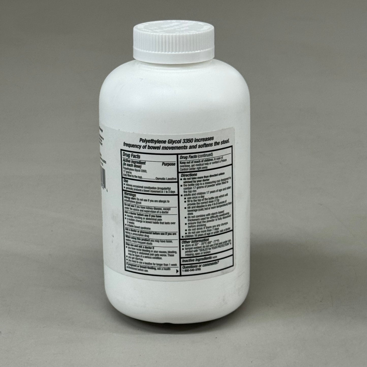 GERI CARE (2 Pack, 30 Doses Each) Polyethylene Gycol Powder For Solution Osmotic Laxative 17.9oz