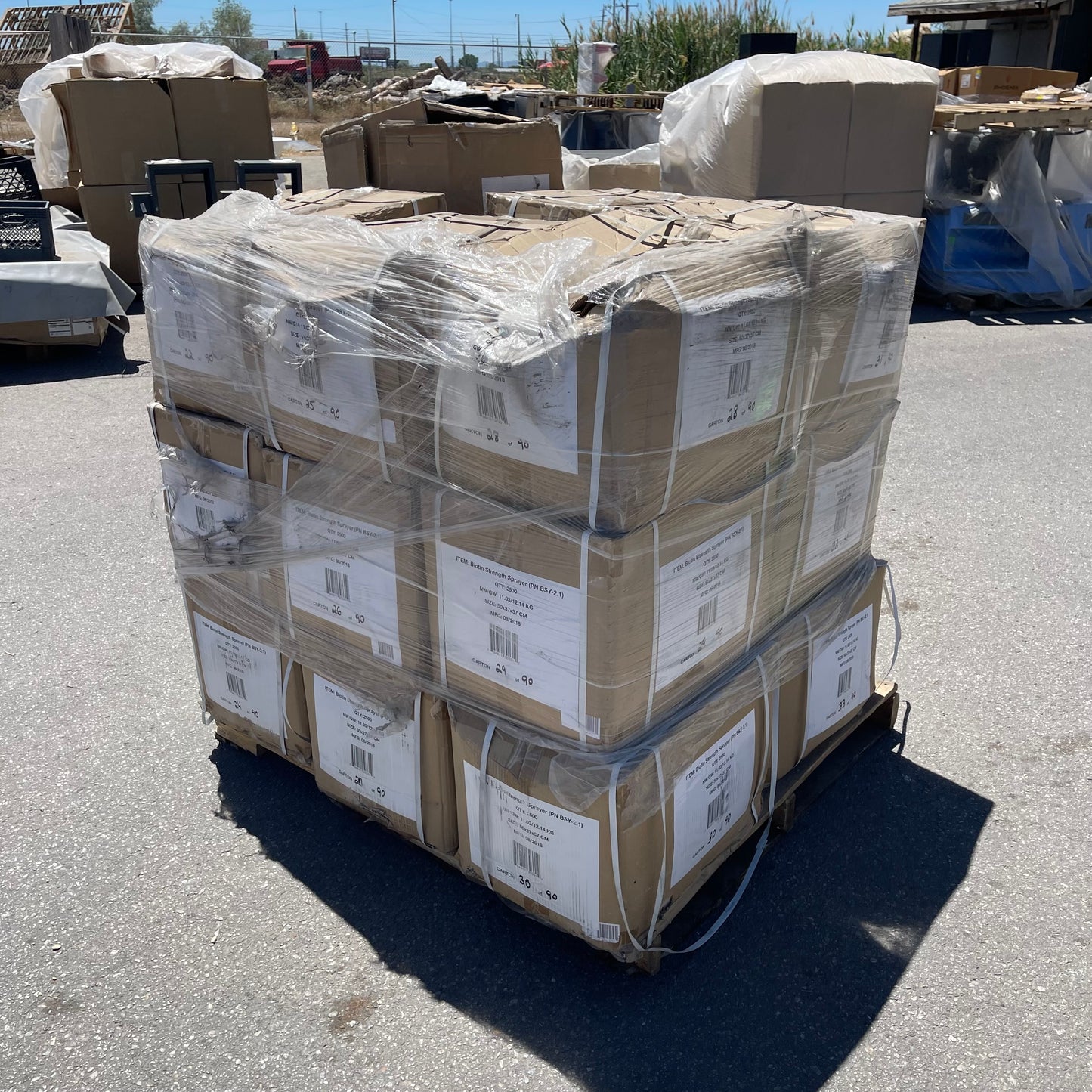 ZA@ Pallet of BIOTIN Strength Sprayer Lid White 50x37x37 CM BSY-2.1 (New)(C)