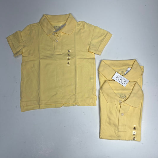 THE CHILDRENS PLACE (3 PACK) Uniform Soft Pique Polo Shirt Boy's Sz 3T Yellow