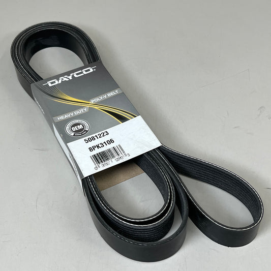 DAYCO Serpentine Belt 122.28" Effective Length Durable SPDM Black 5081223