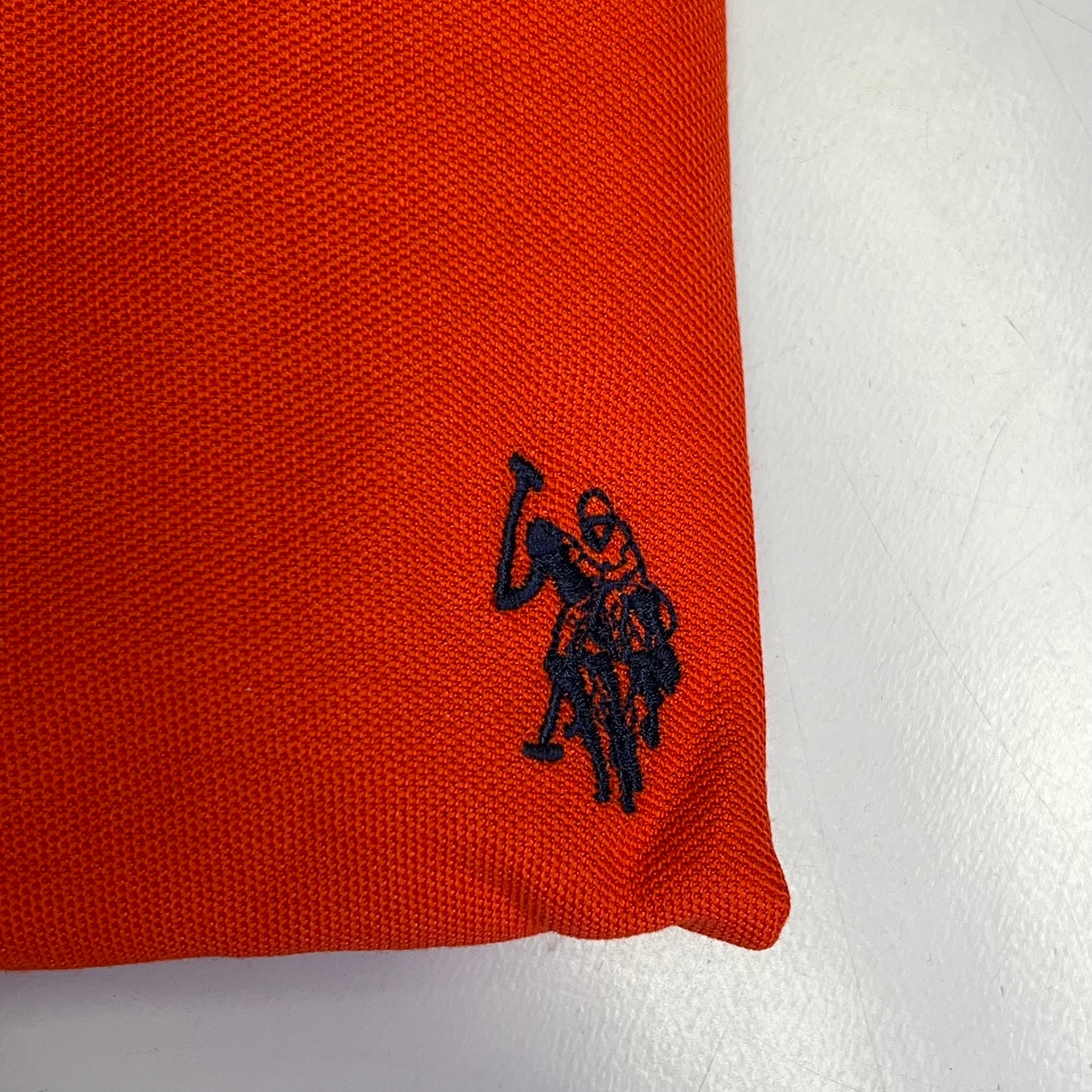ZA@ U.S. POLO ASSN Performance Pique Polo Short Sleeve Shirt Men's Sz 2XL Orange Red