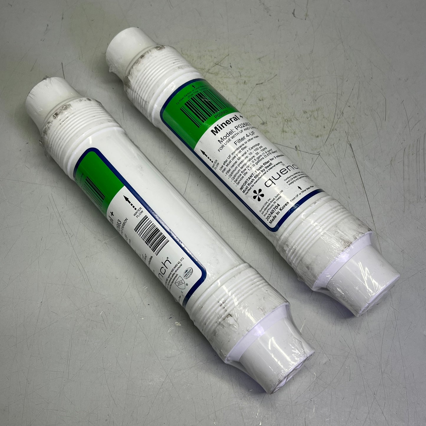 QUENCH (2 PACK) Mineral + Filter For Bottomless Water Cooler Use W/ UF & Carbon P02663