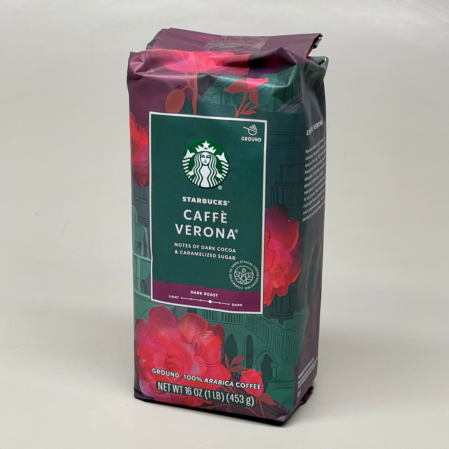 ZA@ STARBUCKS (6 PACK) Caffè Verona Dark Roast Ground Coffee 16 oz BB 03/24