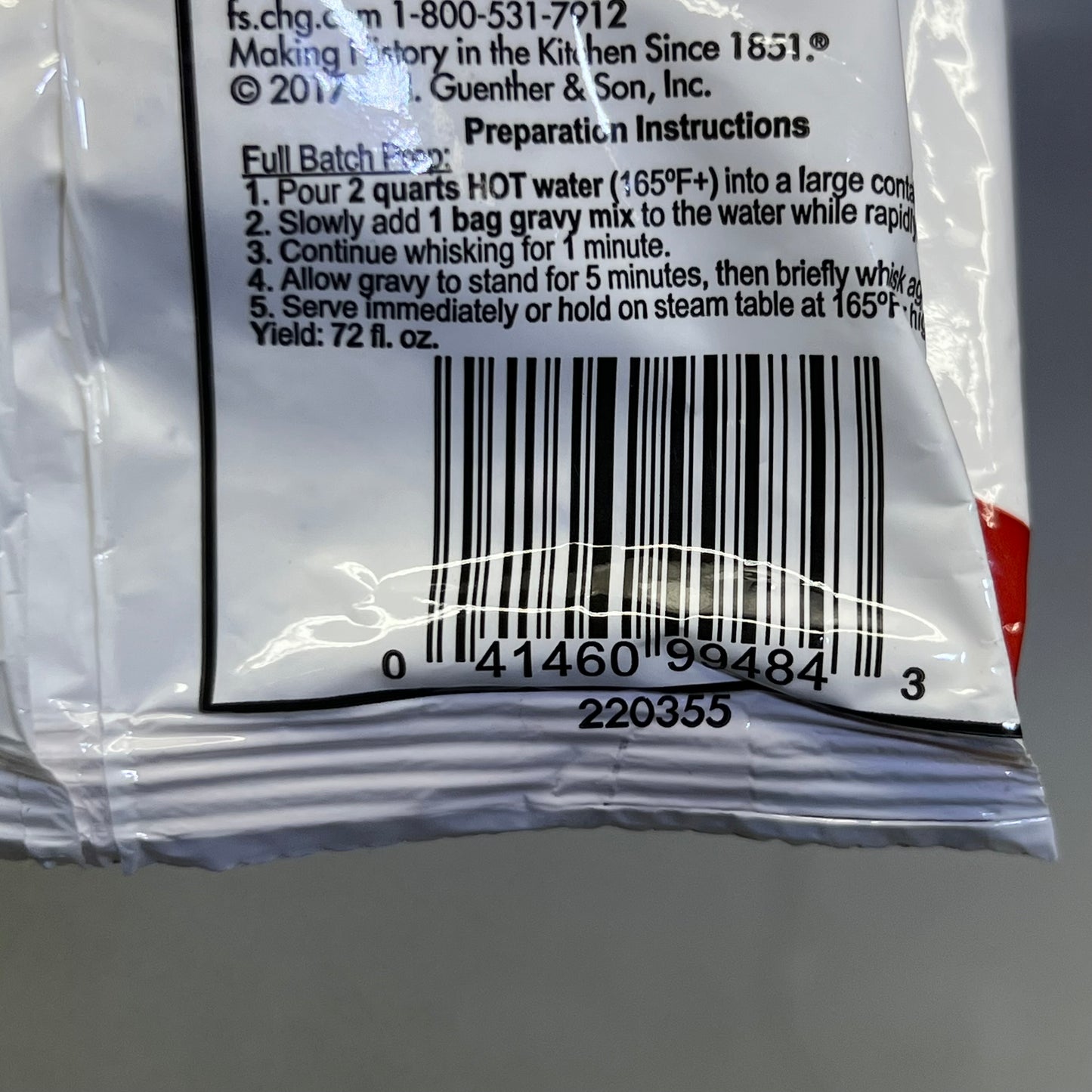 ZA@ CONESTOGA (12 PACK) Low Sodium Peppered Biscuit Gravy Mix 12 oz. 99484 A