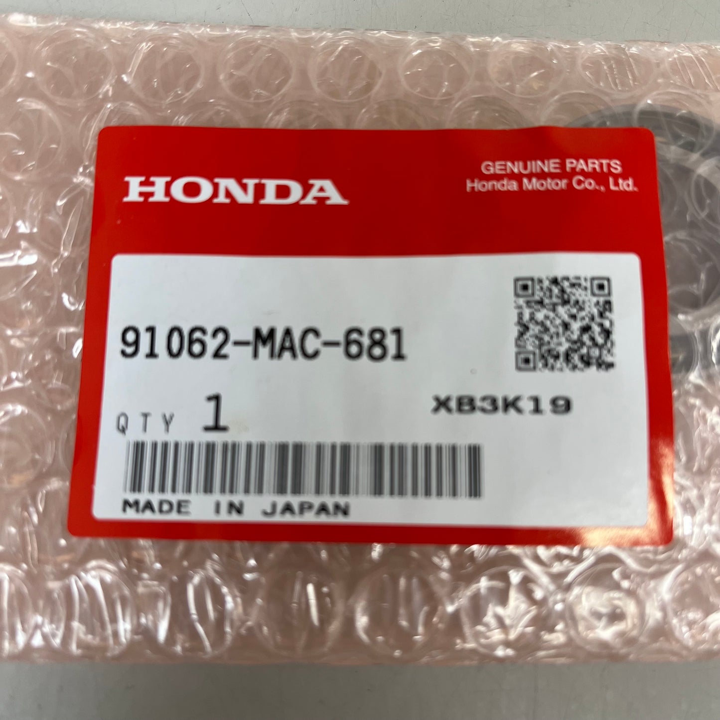 HONDA Radial Ball Bearing CR125 CR250 CR500 CRF250 R CRF250 RW OEM 91062-MAC-681