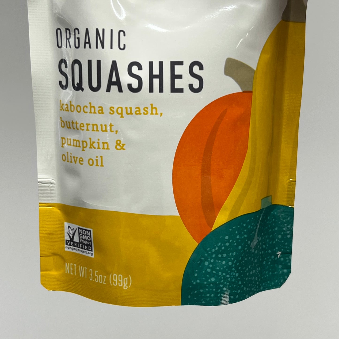 SERENITY (6 PACK) Squashes Organic Veggies W/ Olive Oil Pouches 3.5 oz BB 09/27