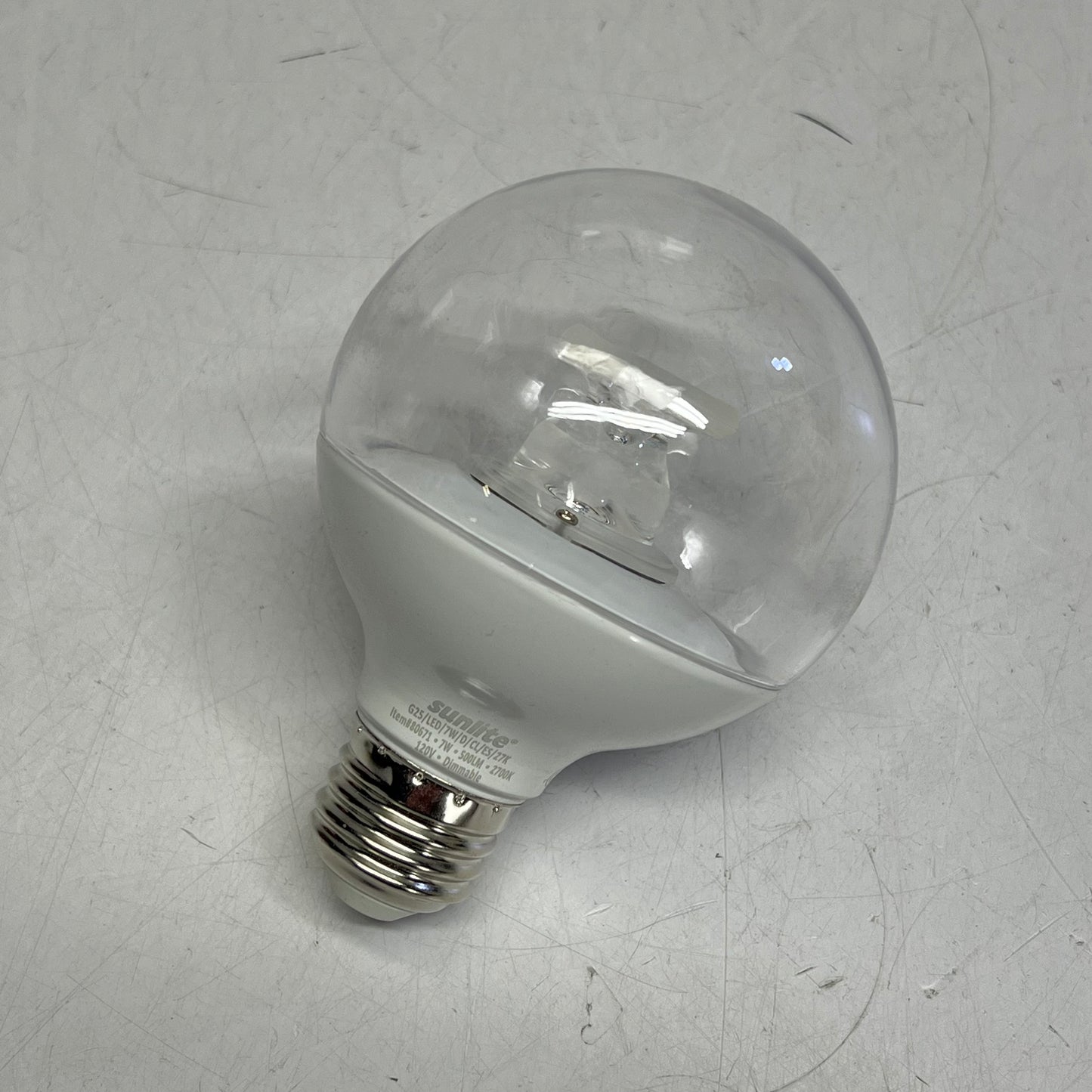 ZA@ SUNLITE (2 PACK) Led Dimmable Globe Light Bulb G25 E26 120V Clear/2700K  80671 (New Other)