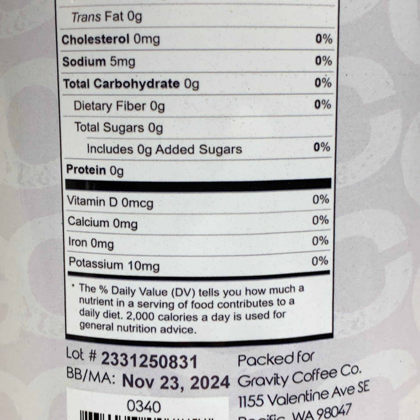 GC COFFEE CO. (2 PACK) Vanilla Bean Flavoring Syrup 32 fl oz BB 11/24 0340