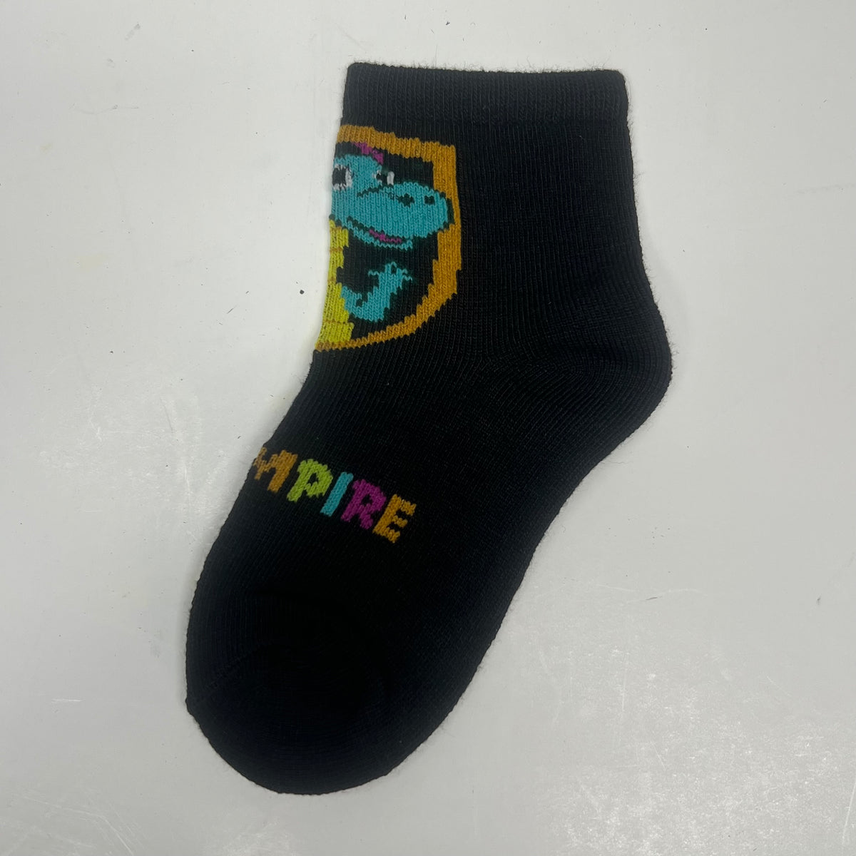 ZA@ KIDS EMPIRE (20 PACK) Over Ankle Socks Children's Sz Small Black/Rainbow