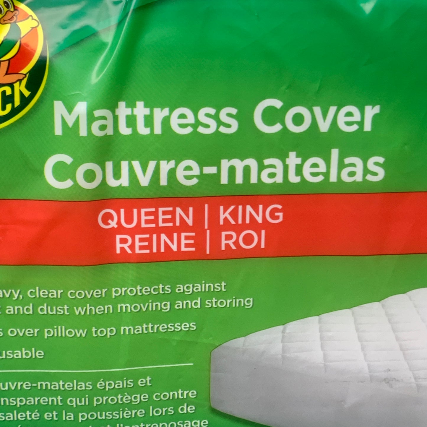 DUCK 2PK Mattress Cover Queen/King 49 CU FT 76IN X 94 IN 075353117262