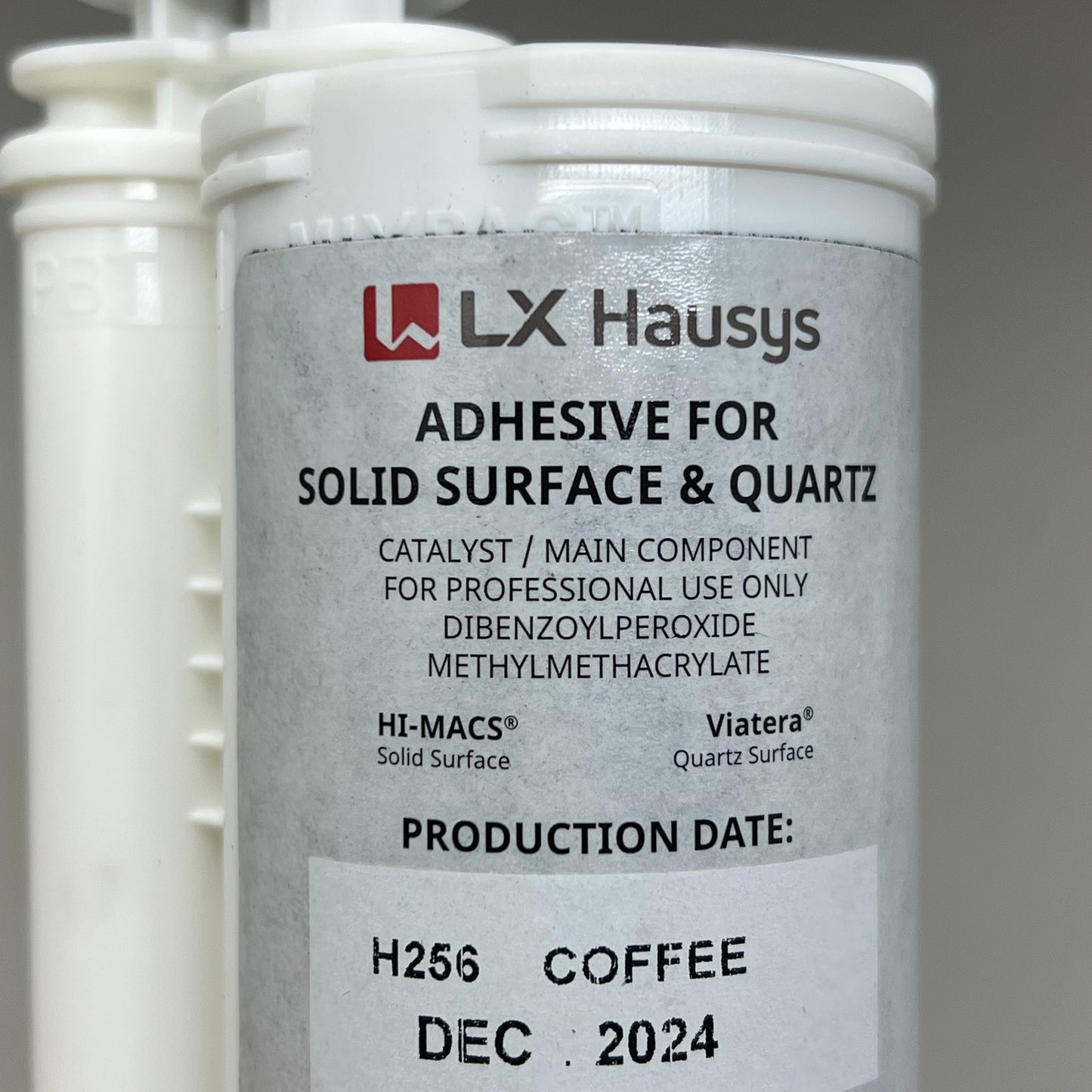 LX HAUSYS Adhesive for Solid Surface Quarts Viatera H-Macs H256 Coffee 205 mL