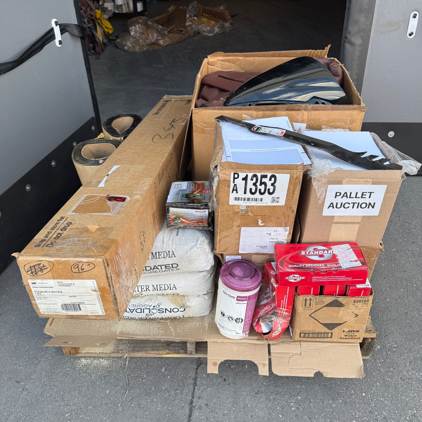 ZA@ Pallet of MIXED 3M Gloss Overlaminate, Blank Checks, Pool Filter Media, Arm Pads, Wipes, & MORE!