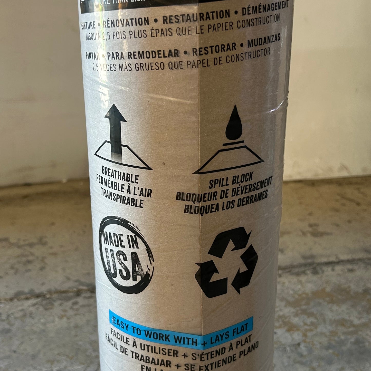 TRIMACO X-Board Lightweight Surface Protector  35"x100' (Slightly Dirty) Brown 12370/9