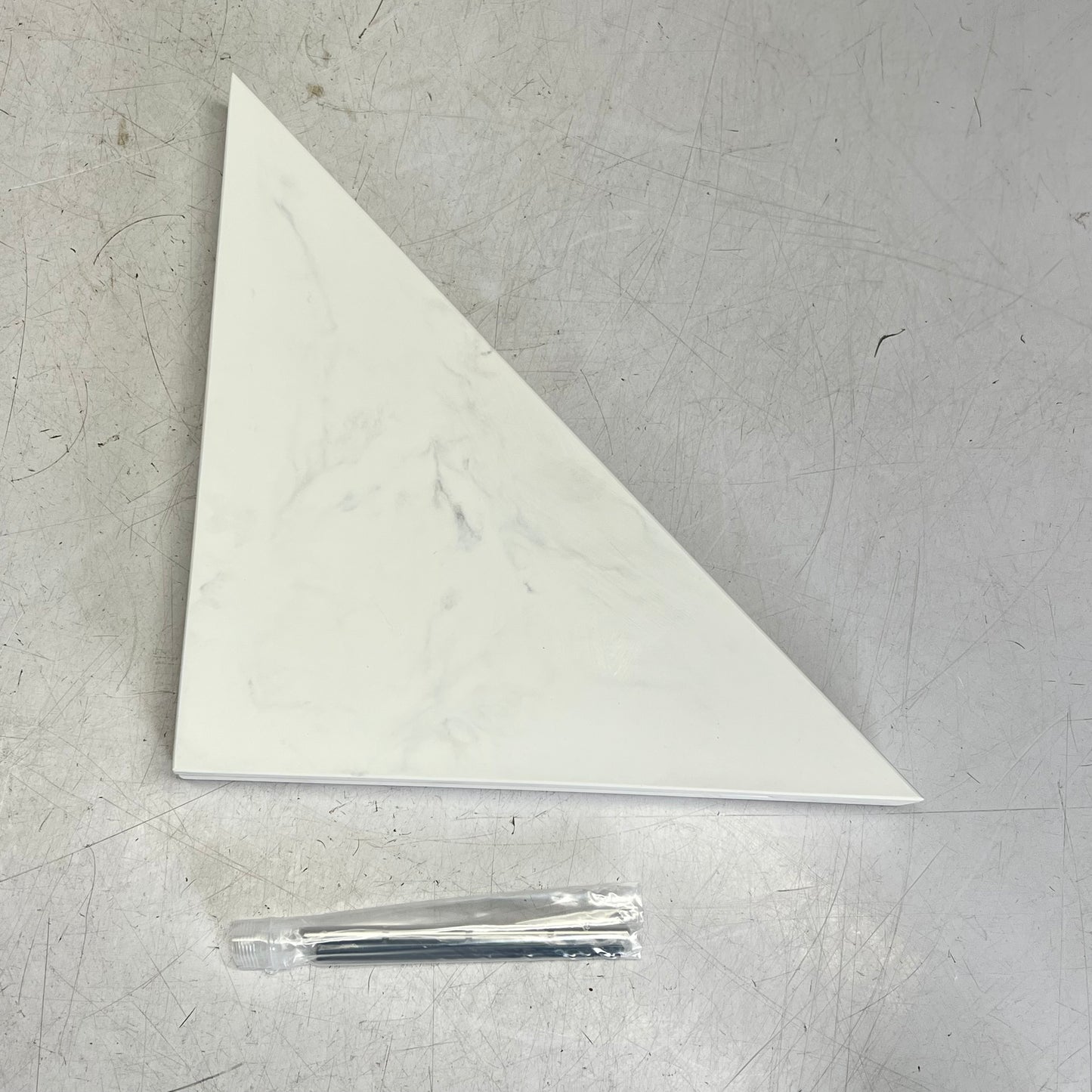 SAMUEL MULLER Solid Surface Storage Pod & Corner Shelve Kit Carrara SMSSP1414
