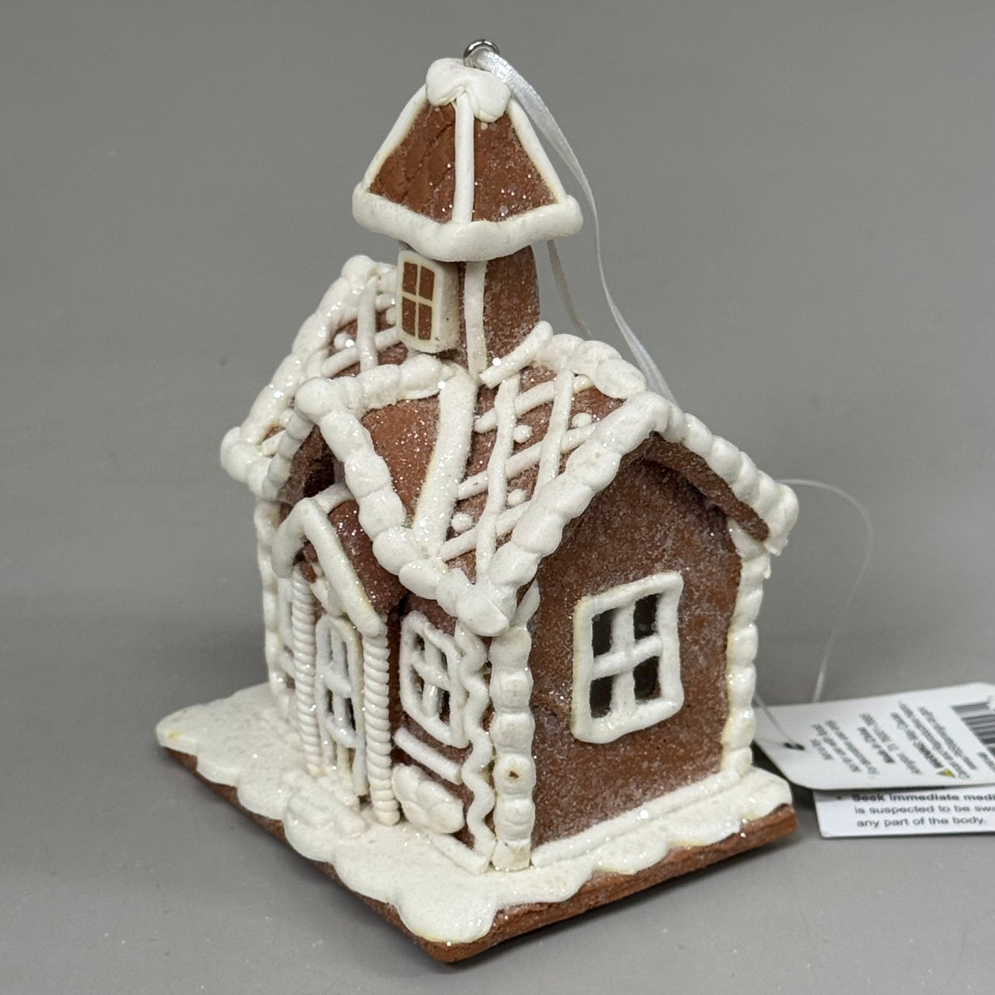 RAZ IMPORT (12 PACK) Assorted Lighted Gingerbread House Ornaments 4.25" 4416149