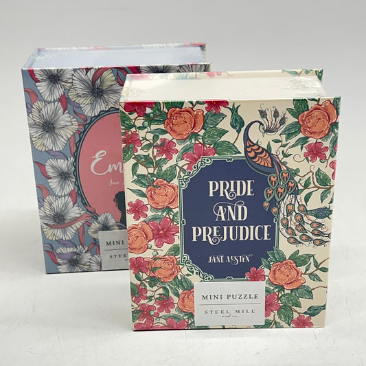 STEEL MILL GIFTS (2 PACK) Mini Book Puzzle Emma & Pride & Prejudice 8" x 10"