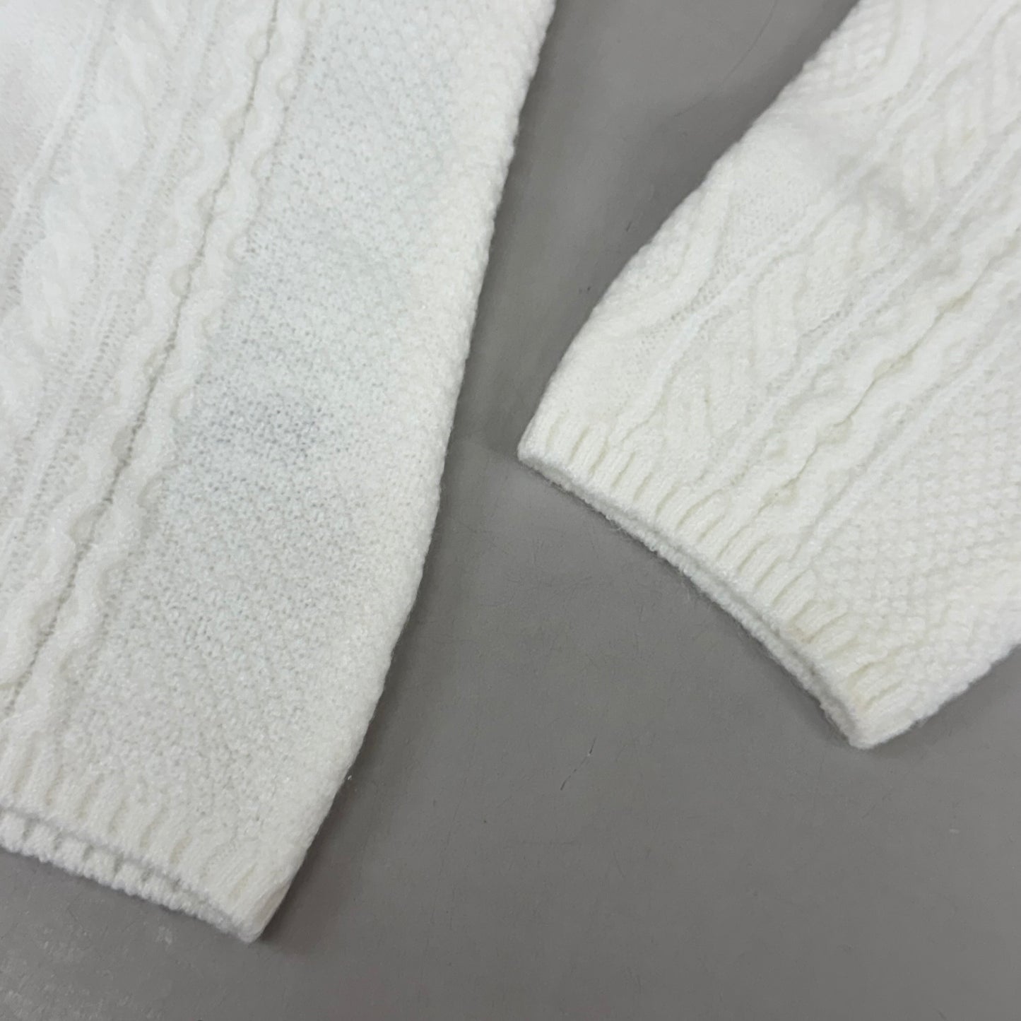 VINCE CAMUTO Cable Knit Sweater Women's Sz-XS Antique White SC2895