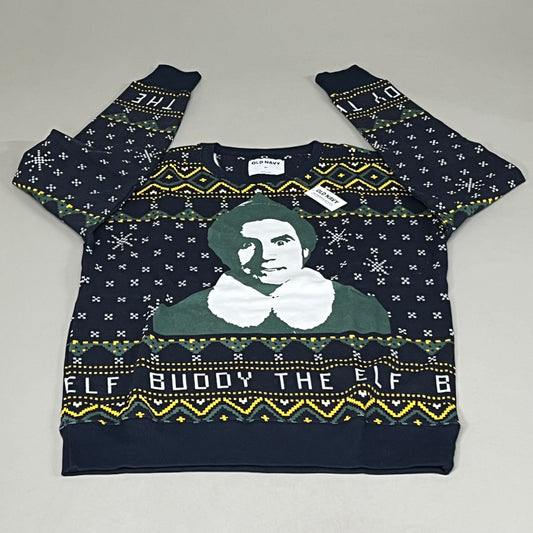 OLD NAVY Men's Christmas Holiday Elf Sweater Sz M Navy/Green 572579-00-1