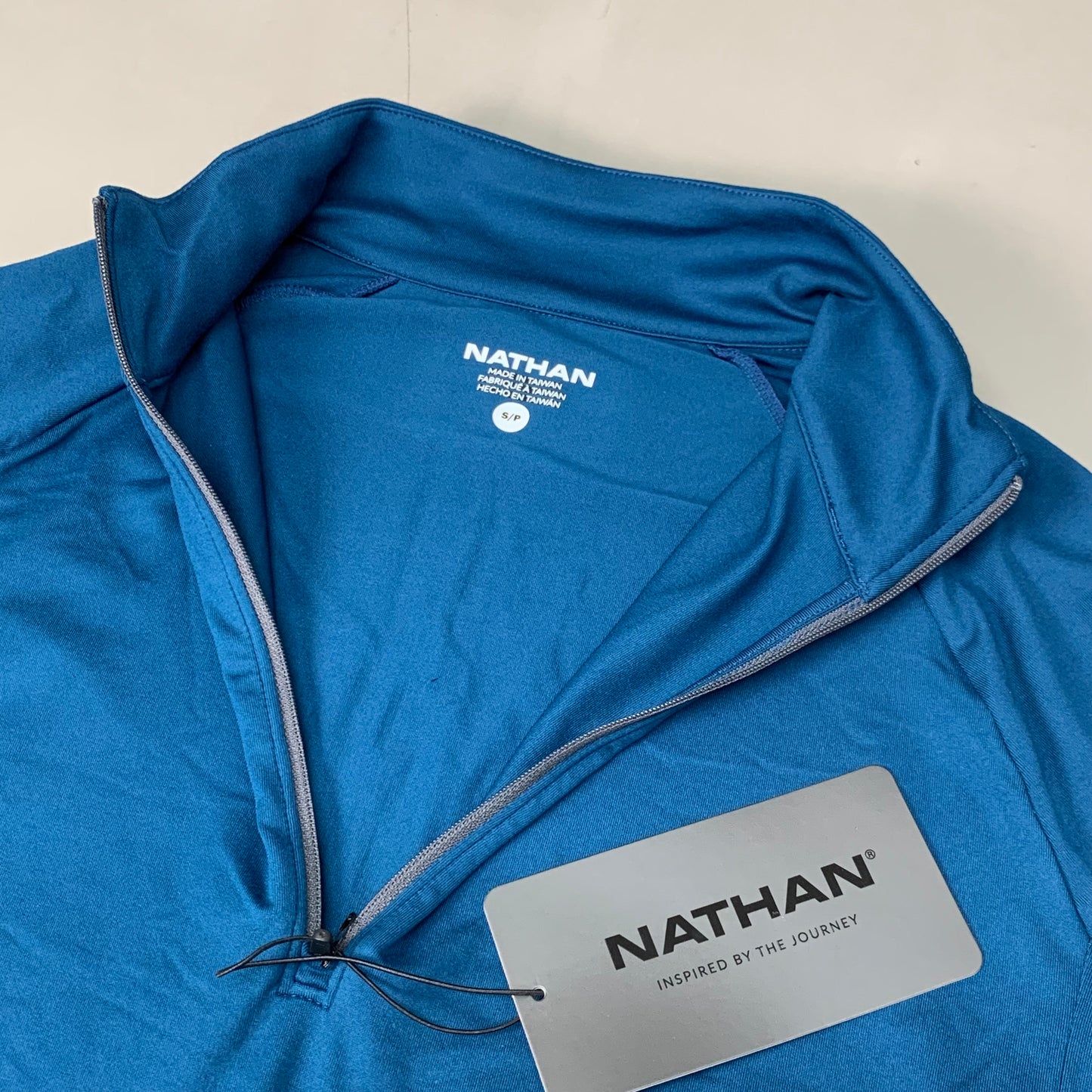 NATHAN Tempo 1/4 Zip Long Sleeve Shirt 2.0 Men's Small Sailor Blue NS50960-60062-S (New)