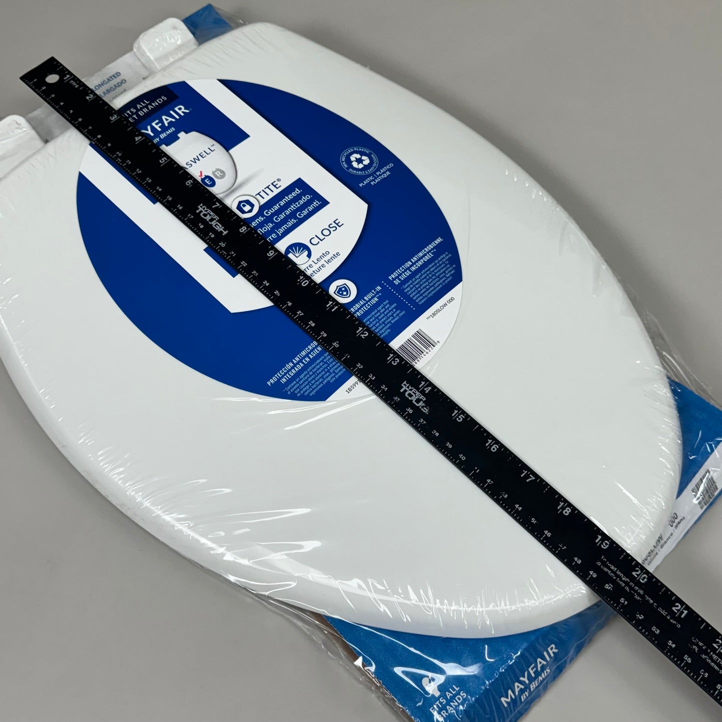 BEMIS Mayfair Slow Close Toilet Seat & Lid Elongated Shape White 147SLOW 000