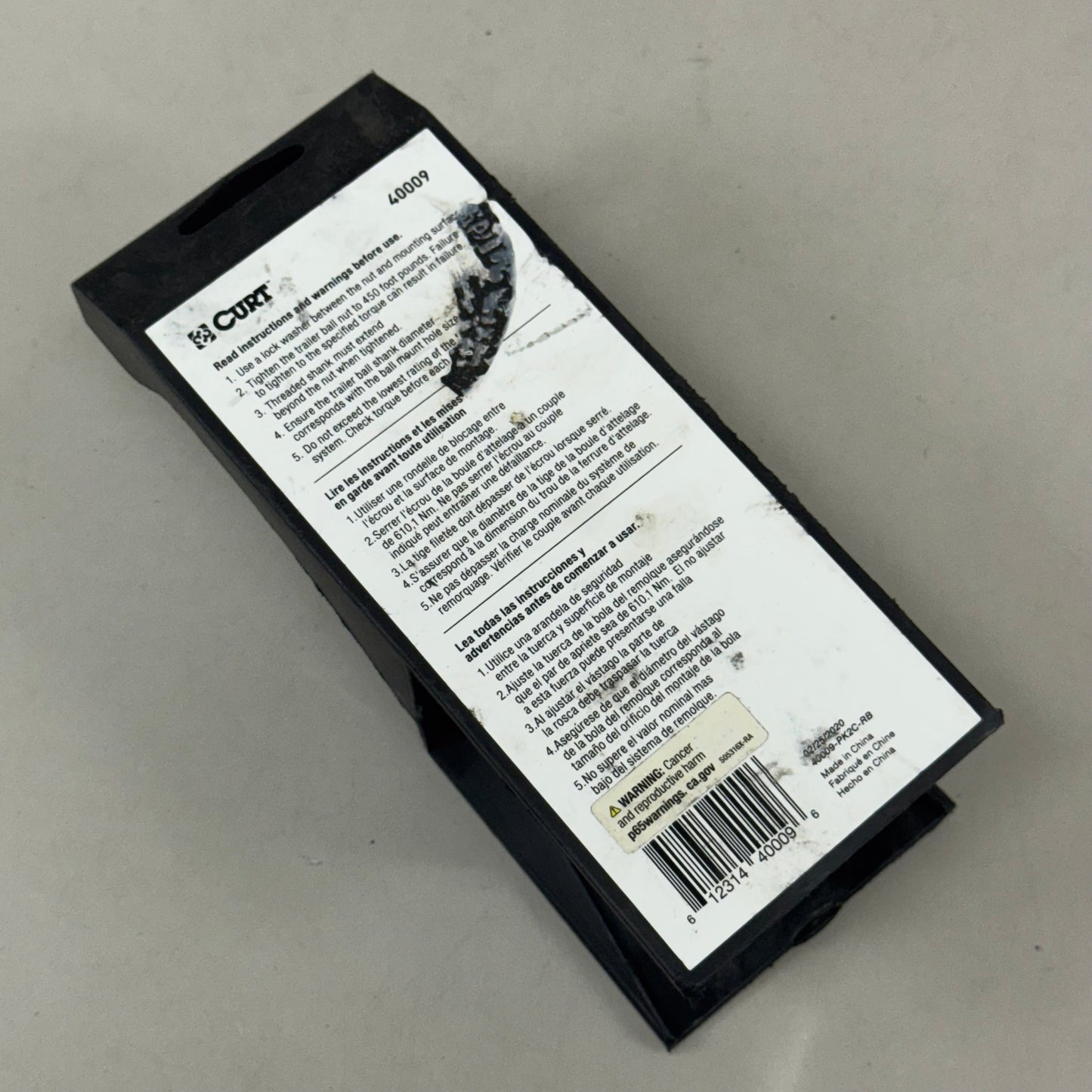 CURT Trailer Hitch Ball 2-5/16" Chrome 40009 (New Other- Damaged Packaging)